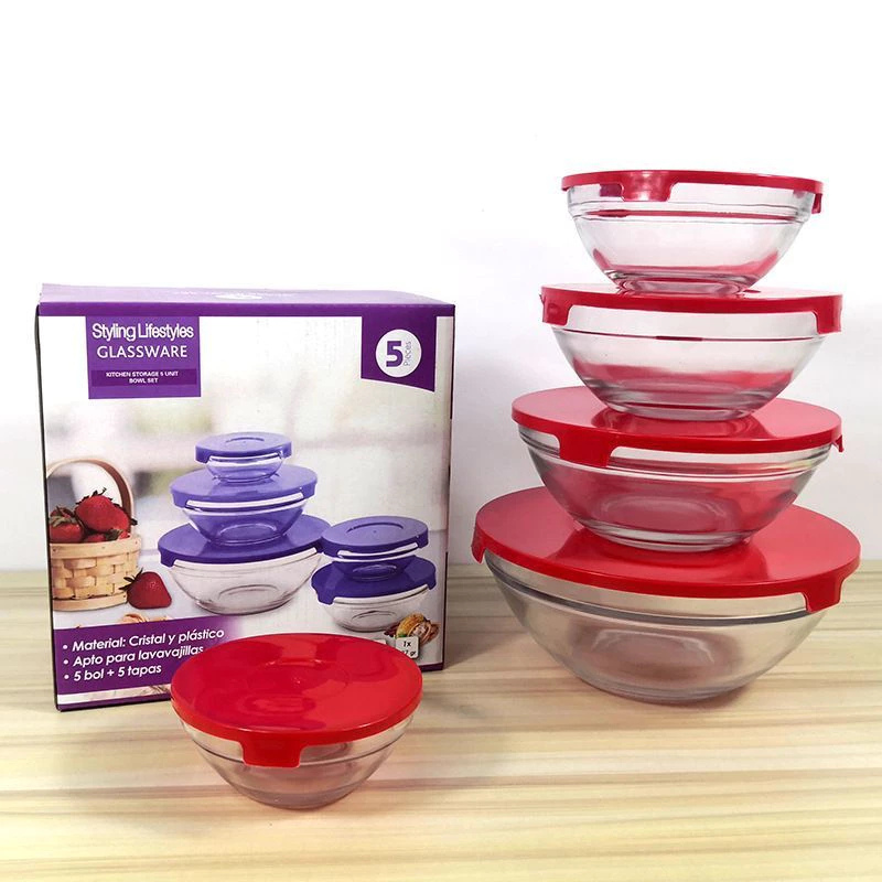 GLASS BOWL Mangkok set 5in1